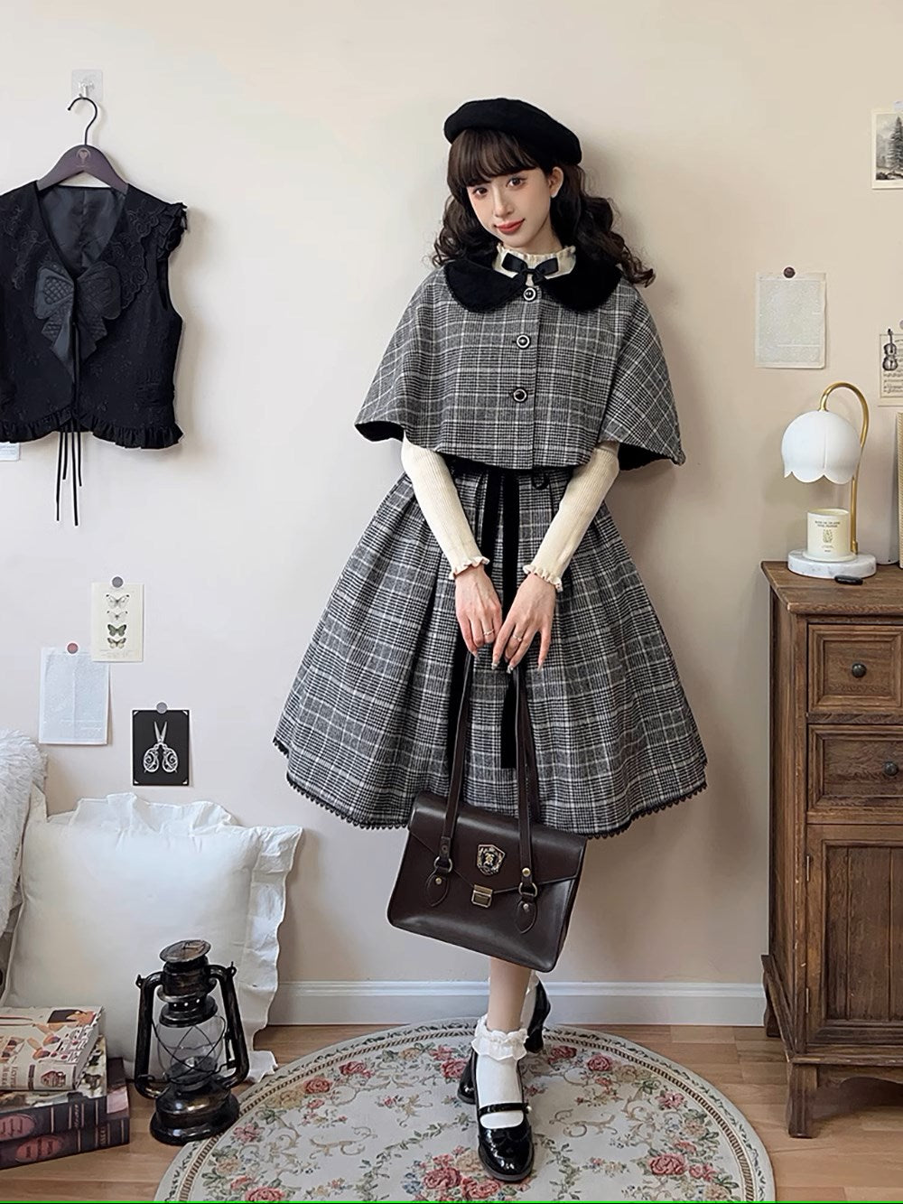 【予約販売】Earl Gray チェックのジャンパースカート