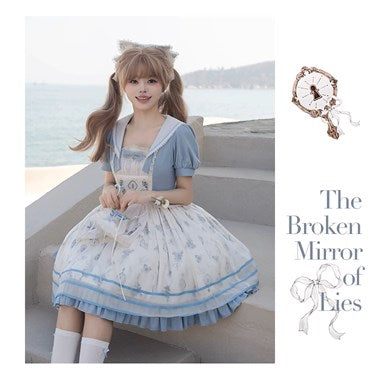 [Pre-orders available until 7/4] The Broken Mirror of Lies Sailor Collar Dress