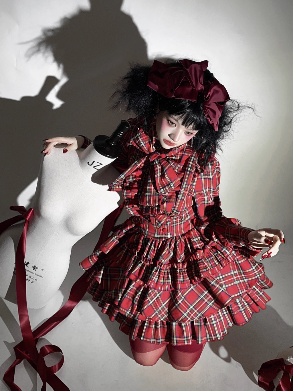 Doll's House サスペンダーミニスカート チェック柄全4色