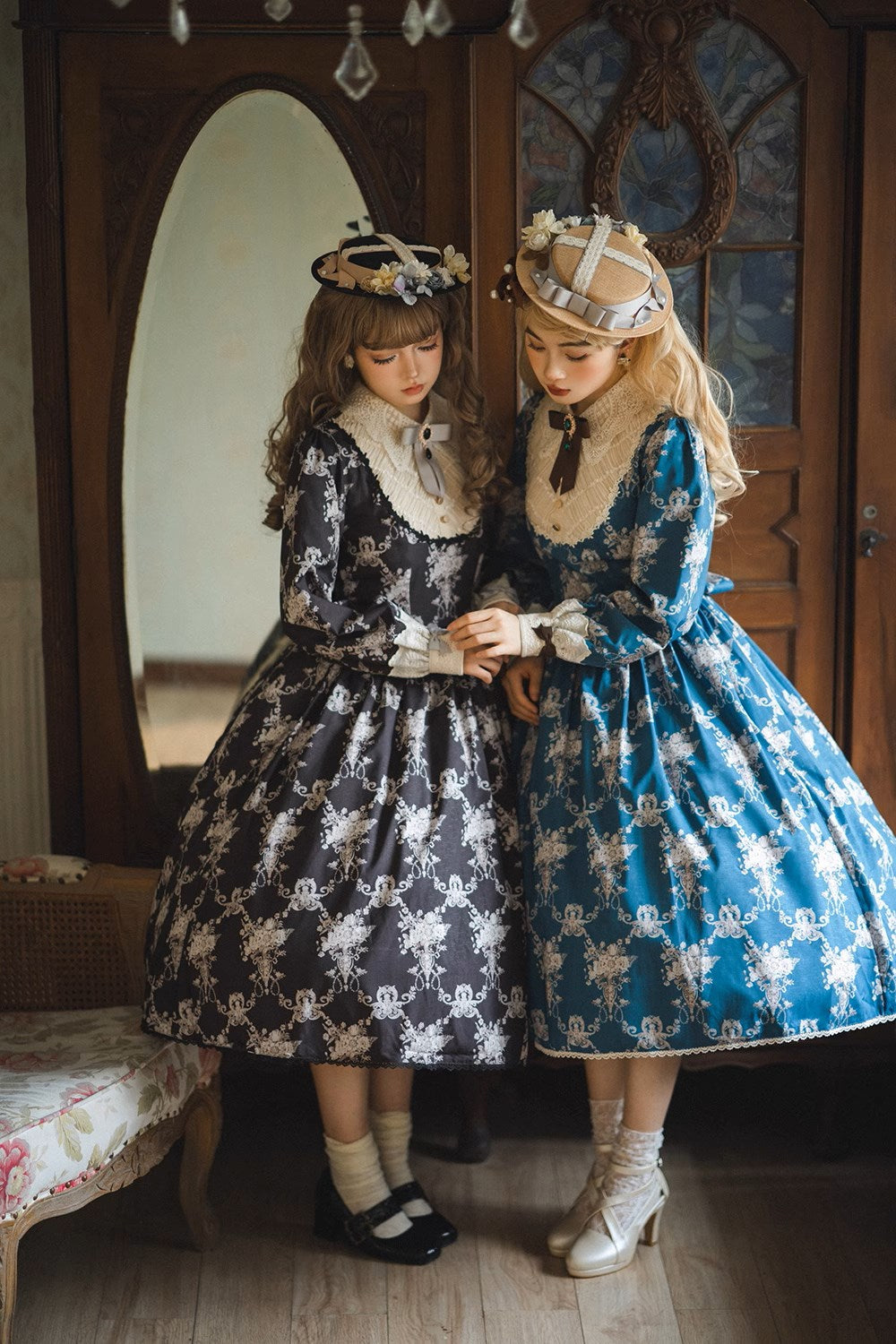 【予約販売】Antique Flower Wall ワンピース