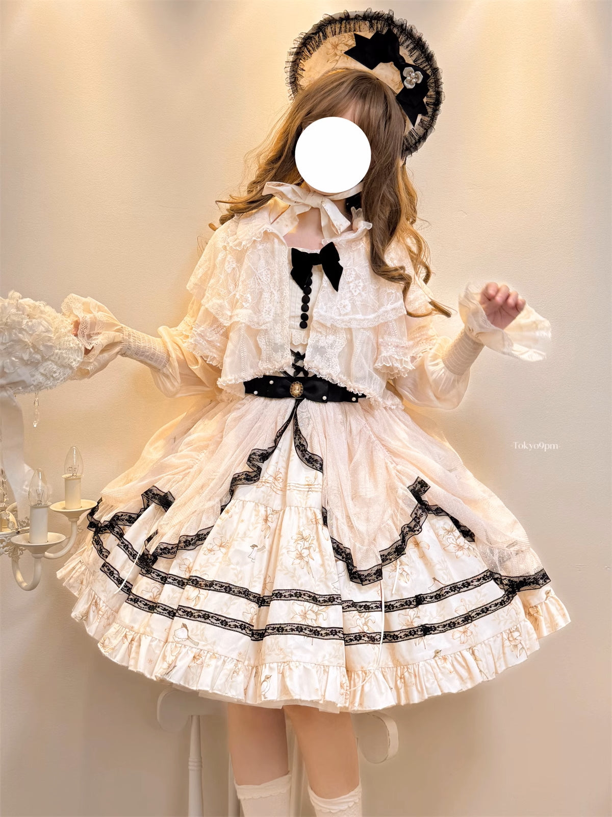 【再販・受注予約2/3まで】Lily and Wind メッシュヴェール付きジャンパースカート