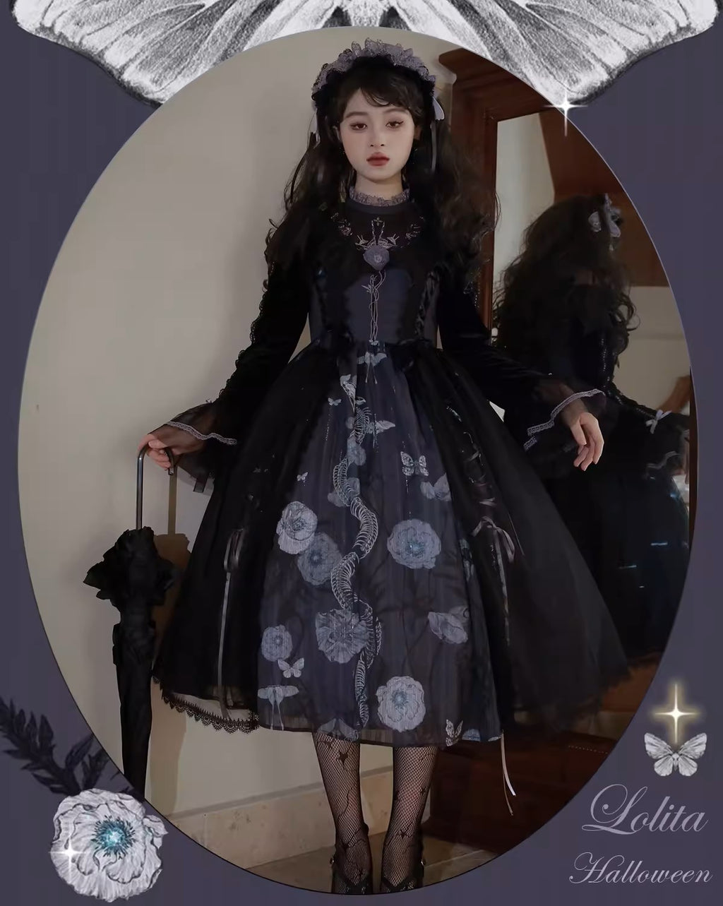 [Sale period has ended] Dark Night Beauty Layered Dress