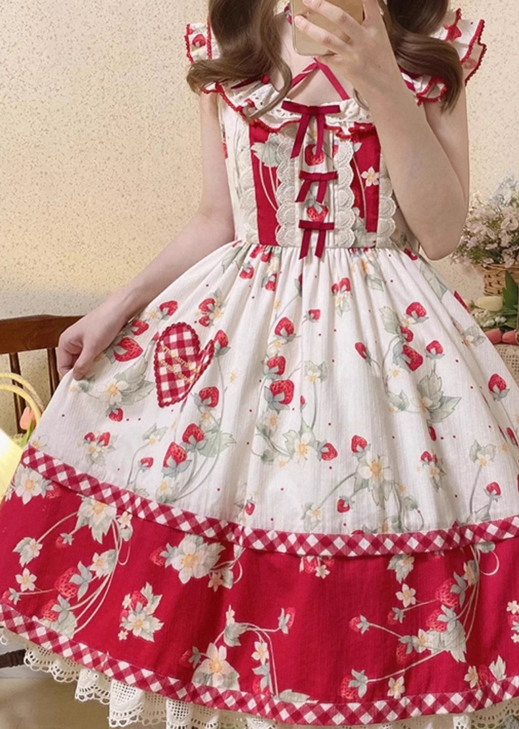 Strawberry Orchard 苺のジャンパースカート