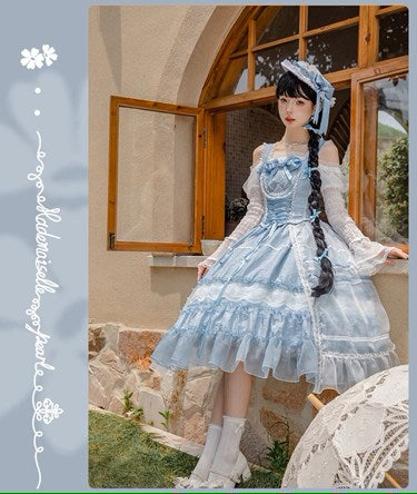 Antique Porcelain Plates レイヤードジャンパースカート