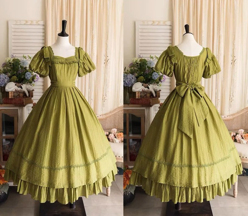 [Pre-order] Forest Gallery Retro Elegant Dress with Ribbon Hair Accessory Type 2