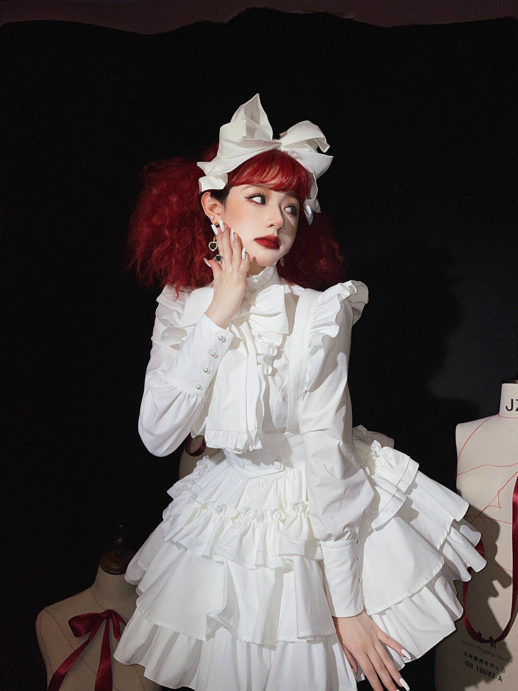 Doll's House リボンタイフリルブラウス 全4色