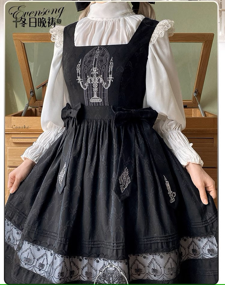 [Resale/Pre-orders available until 11/3] Evensong ribbon jumper skirt