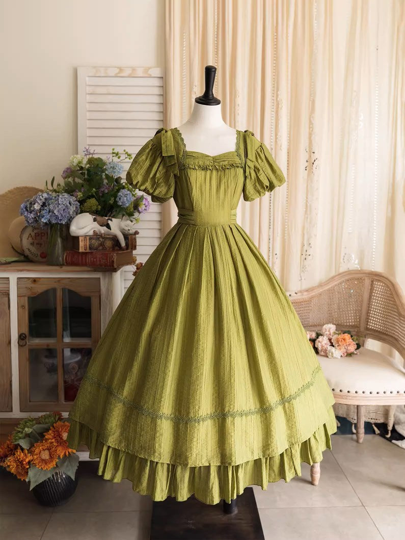 [Pre-order] Forest Gallery Retro Elegant Dress with Ribbon Hair Accessory Type 2