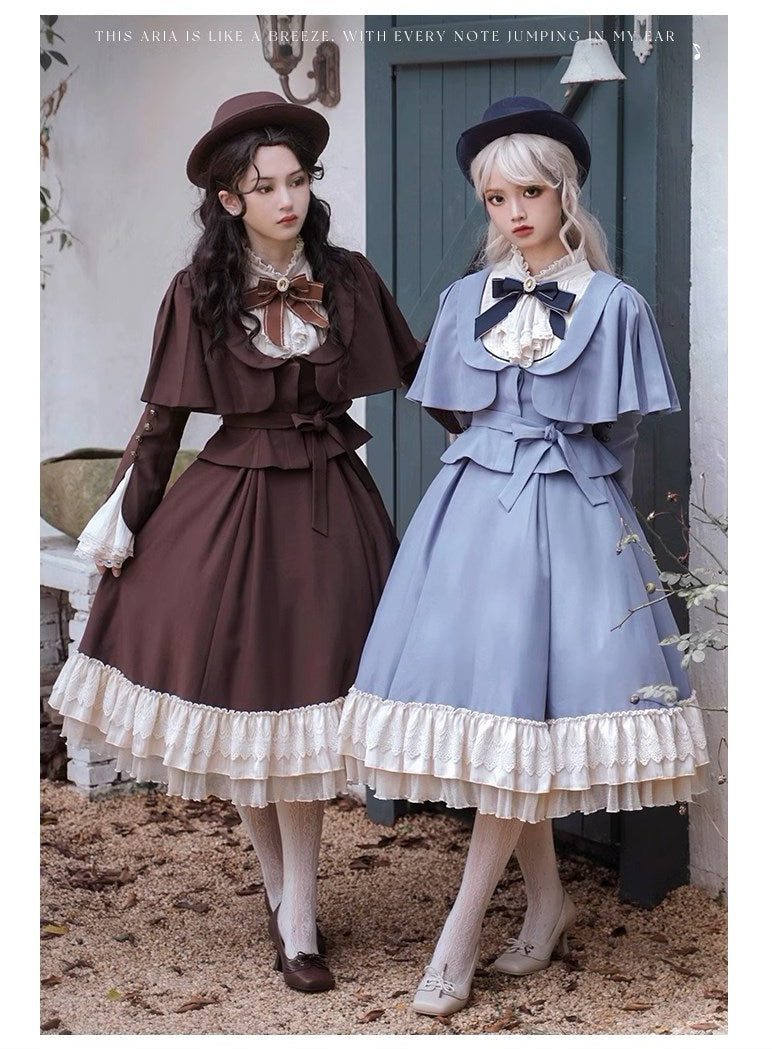 Breeze Aria クラシカルケープ付きワンピース