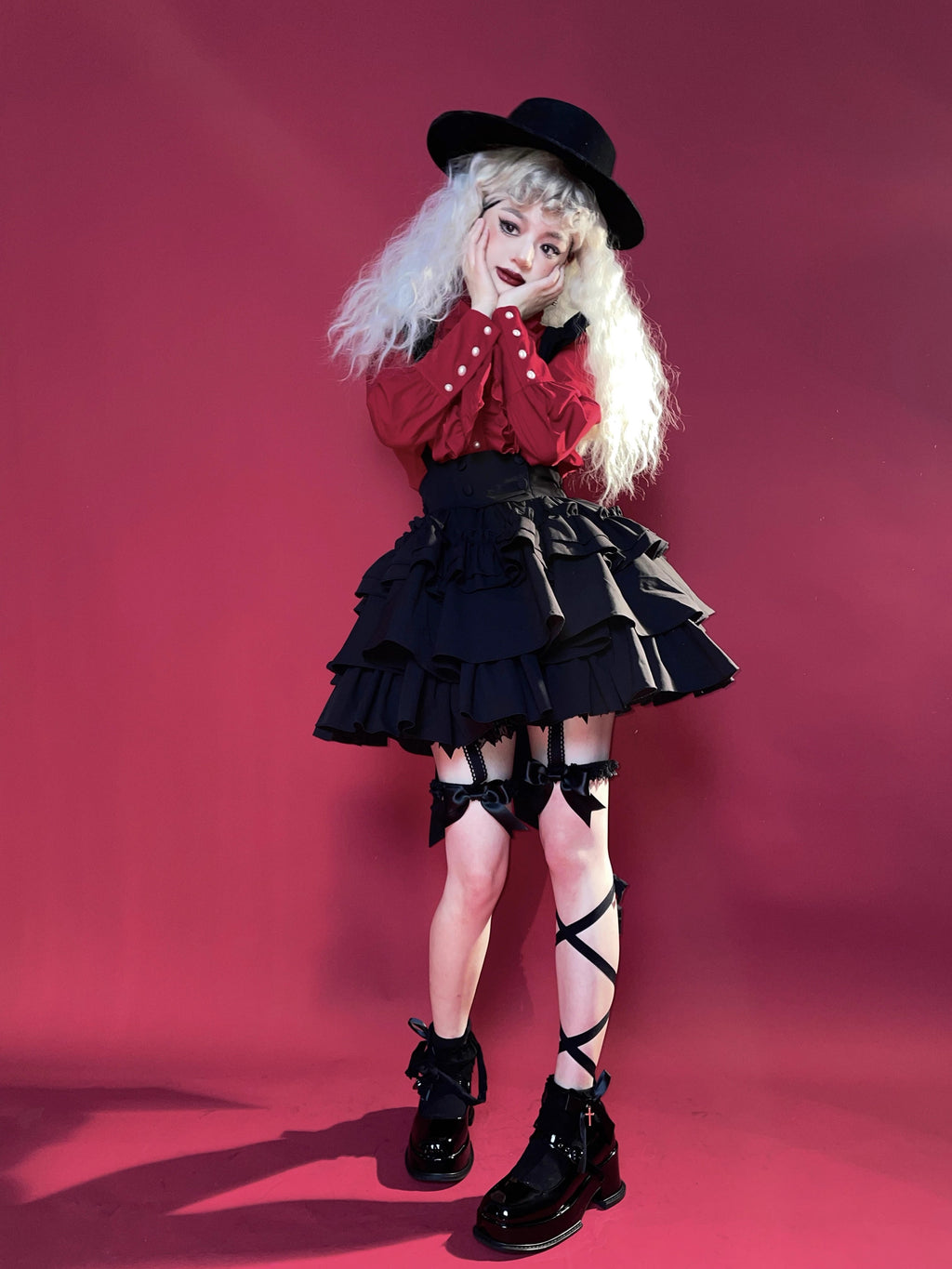 Doll's House リボンタイフリルブラウス 全4色