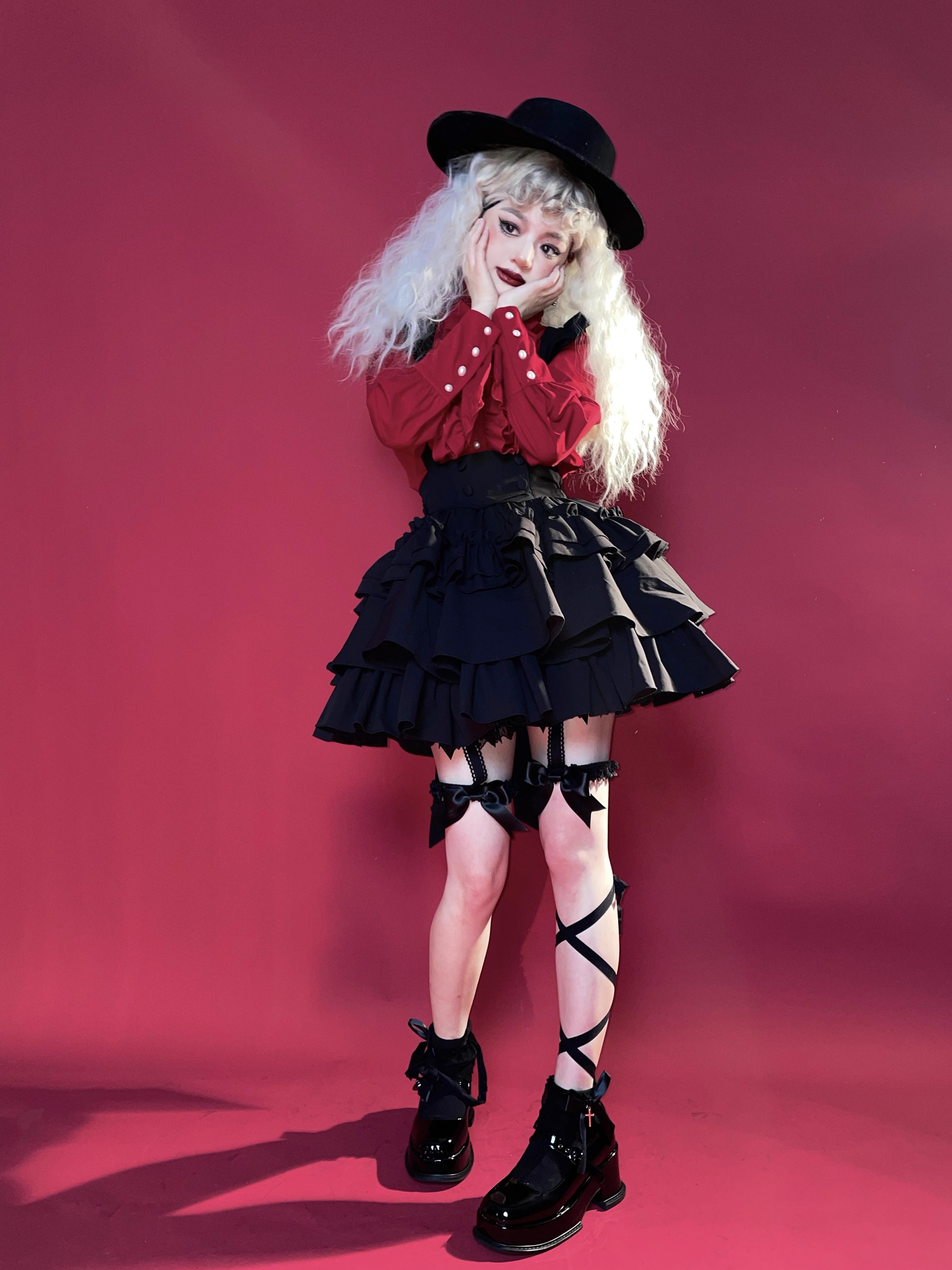 Doll's House リボンタイフリルブラウス 全4色
