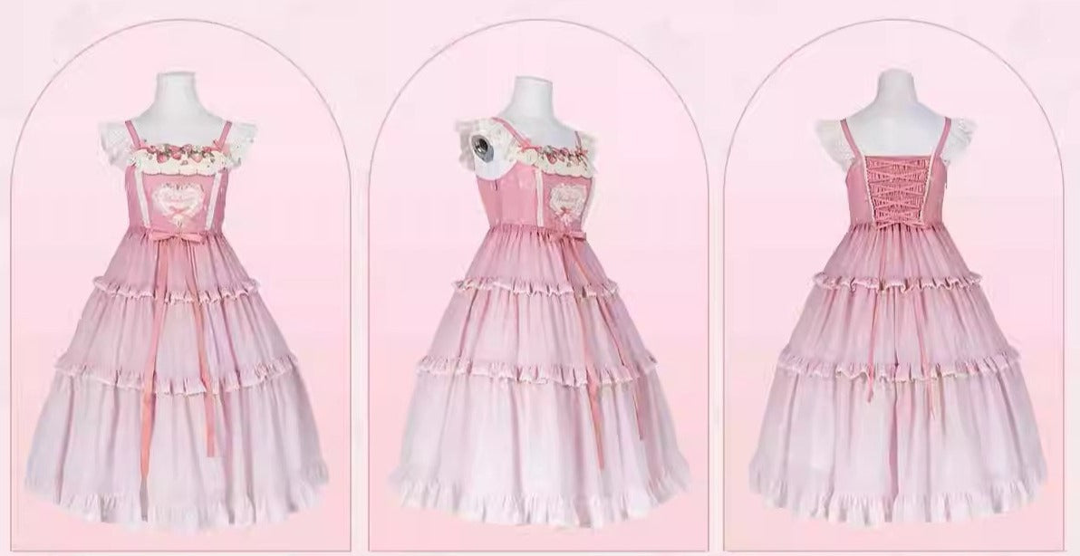Strawberry Chiffon ジャンパースカート