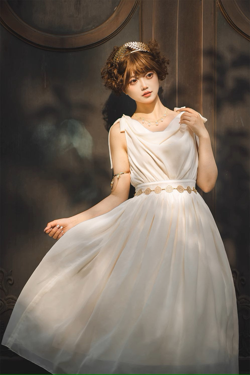 【予約販売】Elegance Greek ドレープジャンパースカート