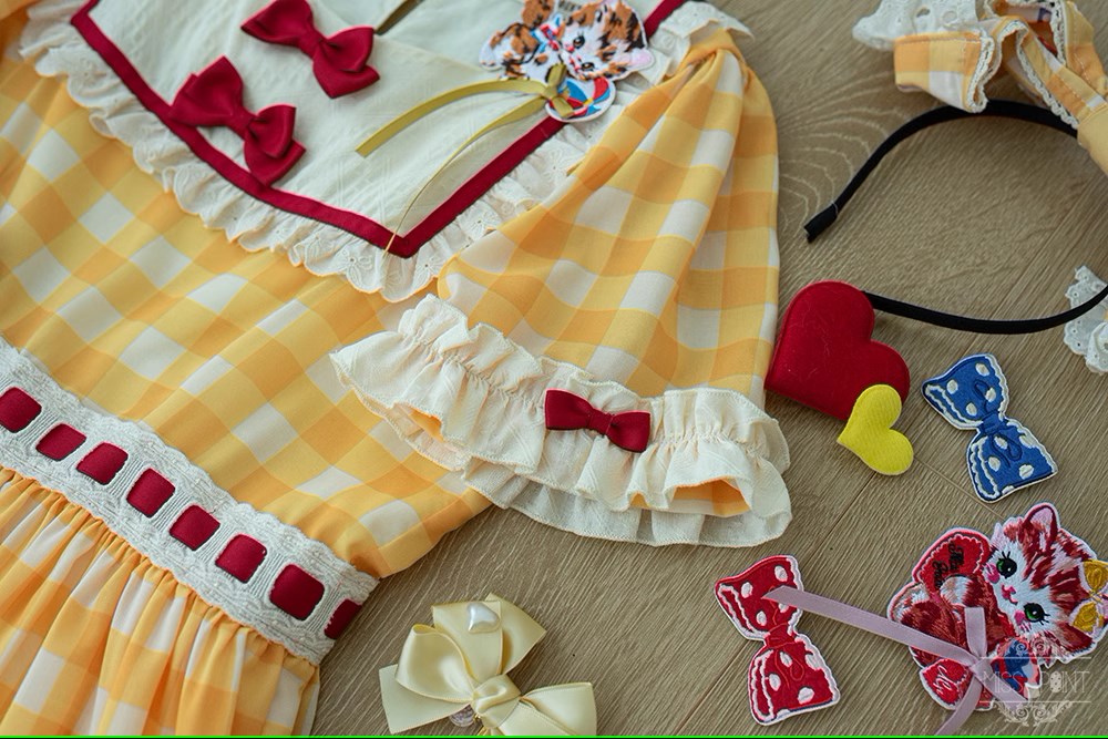【予約販売】Sweet Kittyレトロカジュアルワンピース