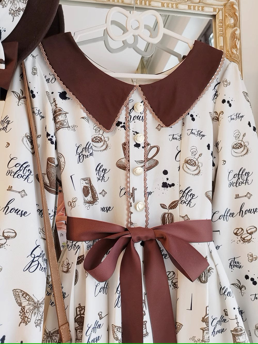 【予約販売】Caramel Latte Sweet レトロガーリーワンピース
