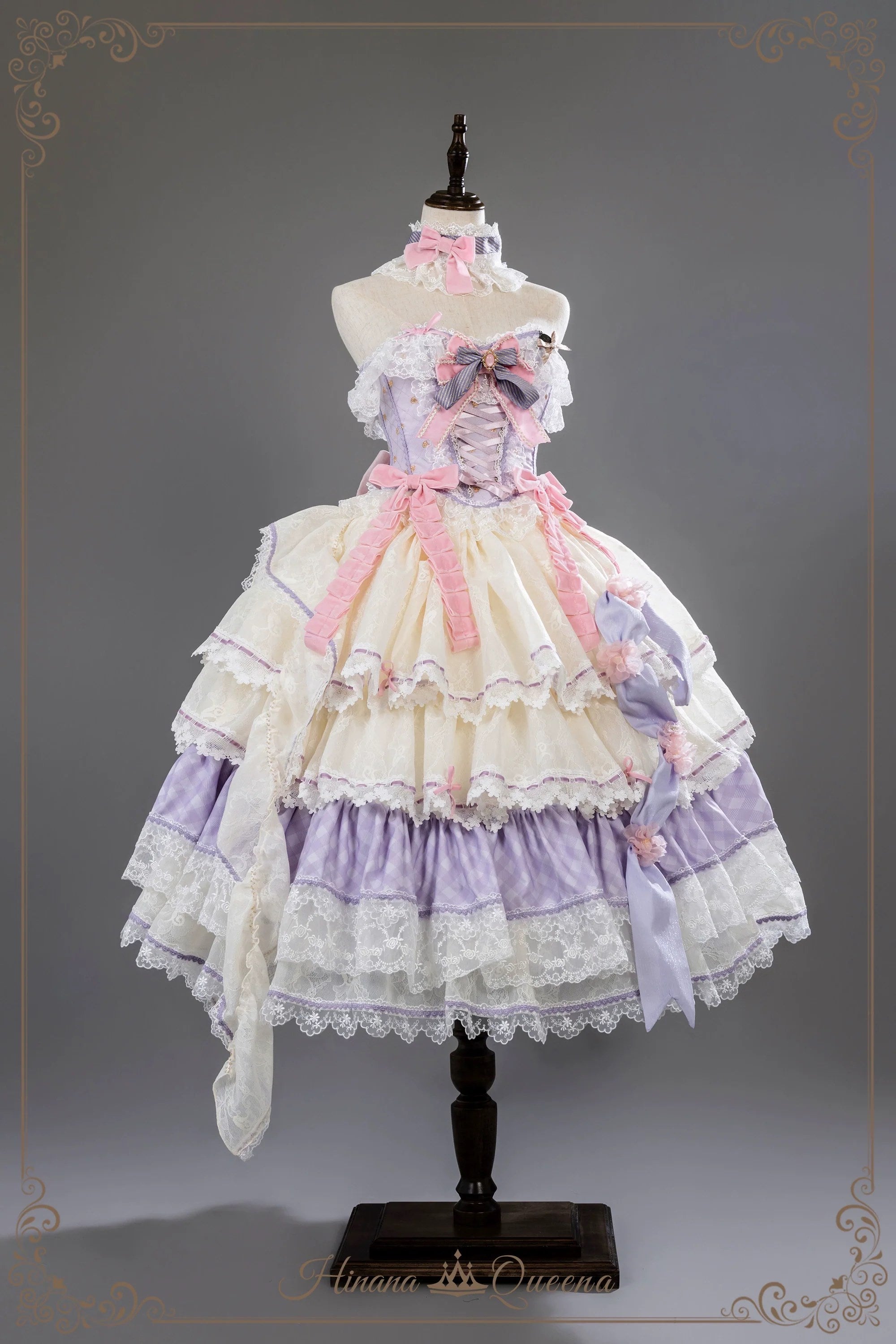 【再販・受注予約8/8まで】Dream Alice ラグジュアリーセットアップ／パープル／ロング丈