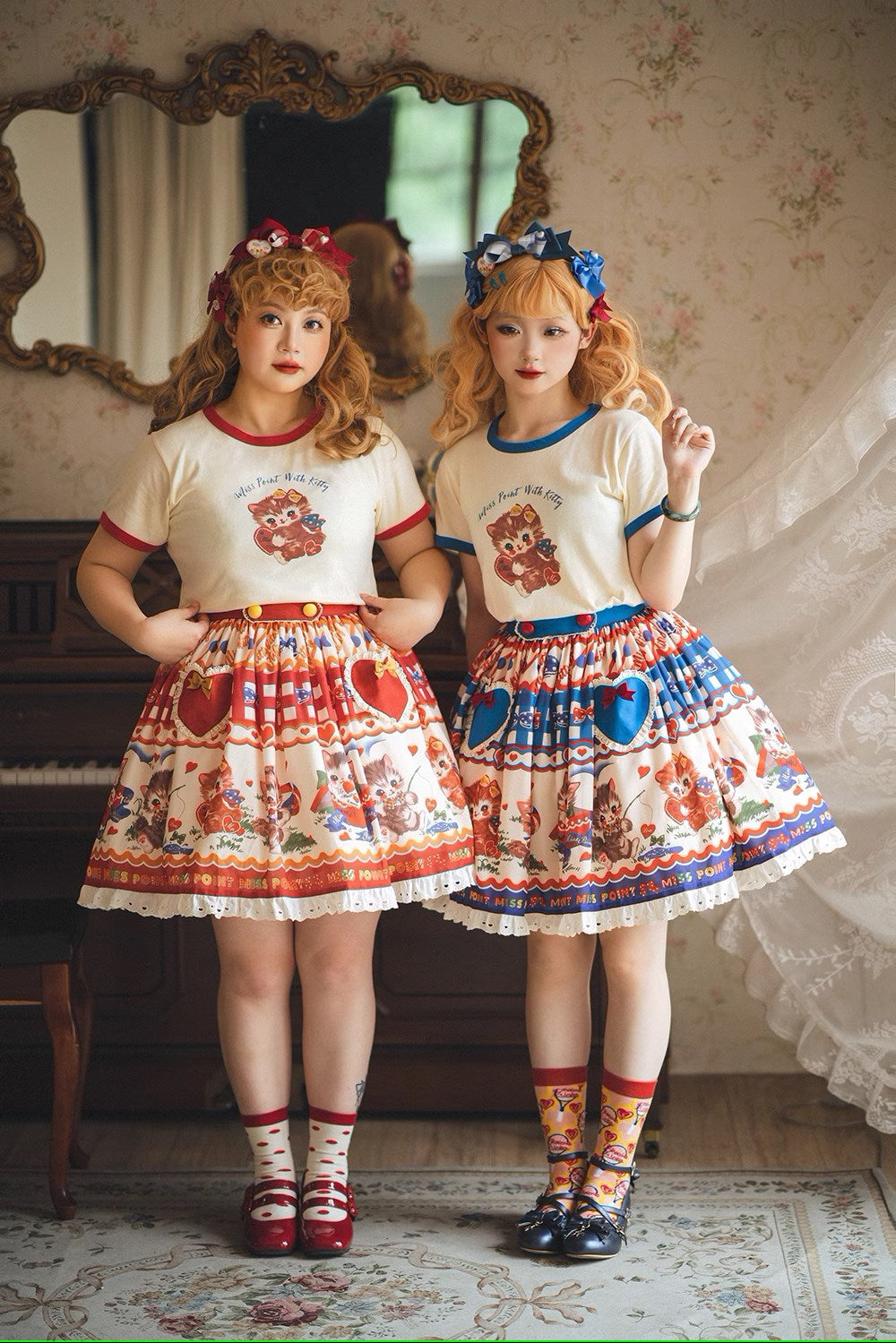 【予約販売】Sweet KittyレトロプリントTシャツ
