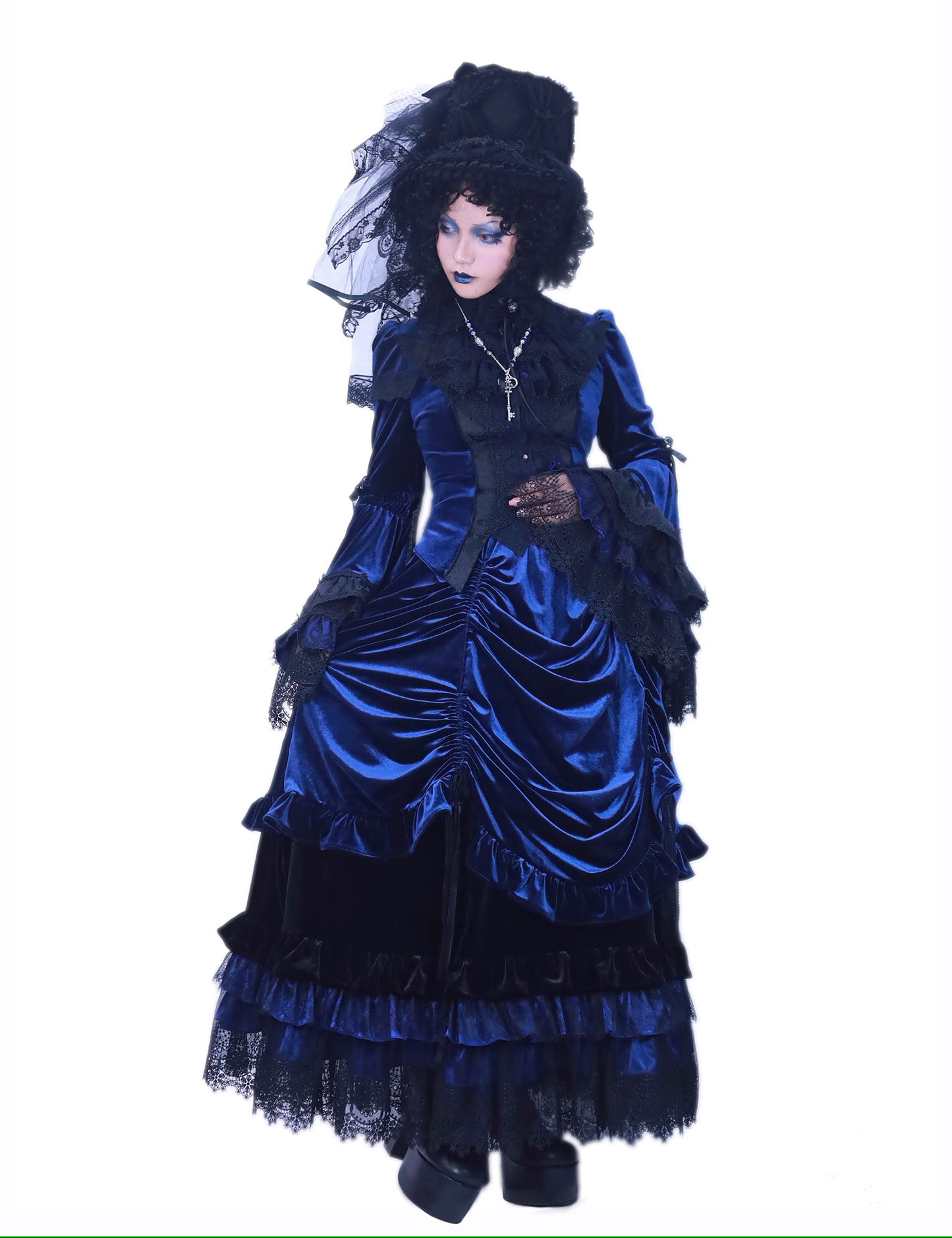 [Sale period ended] Sabbath Gothic layered long skirt