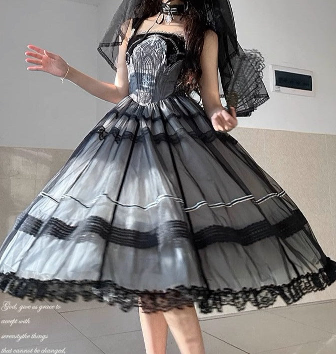 [Sale period ended] Evensong veil jumper skirt