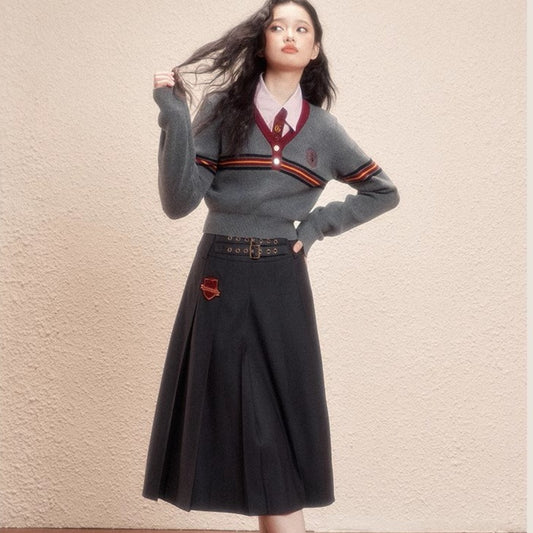 [Pre-order] Hogwarts School of Witchcraft and Wizardry Lined Midi Length Slit Skirt