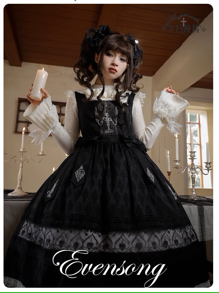 [Resale/Pre-orders available until 11/3] Evensong ribbon jumper skirt