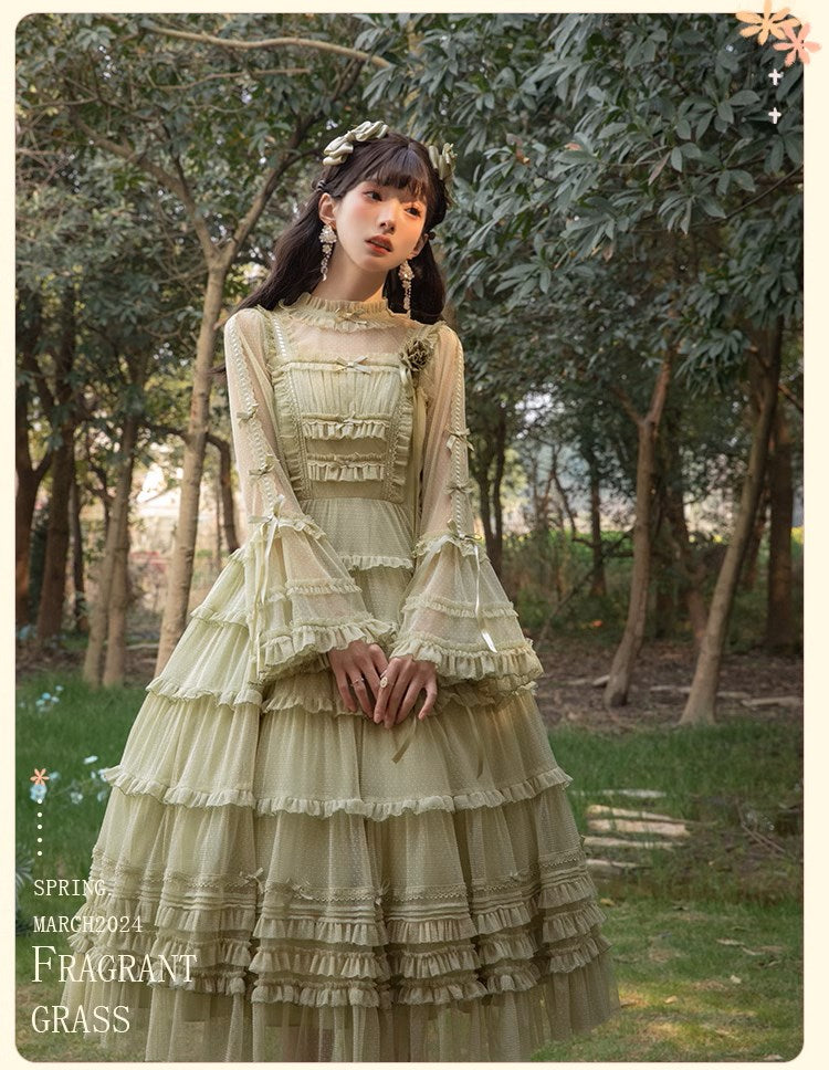 [Resale/Pre-orders available until 2/12] Fragrant Grass Frill Sheer Blouse