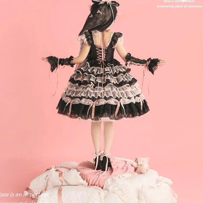 [Pre-orders available until 10/16] Rose Courtyard Lace and Ribbon Dress