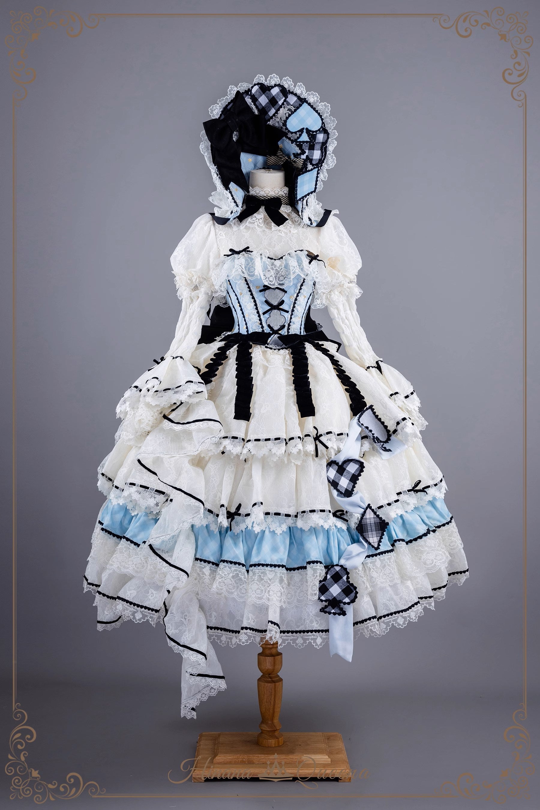 【再販・受注予約8/8まで】Dream Alice ラグジュアリーセットアップ／アリスブルー／ロング丈