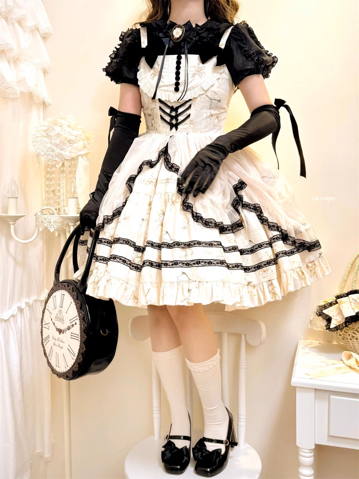 【再販・受注予約2/3まで】Lily and Wind メッシュヴェール付きジャンパースカート