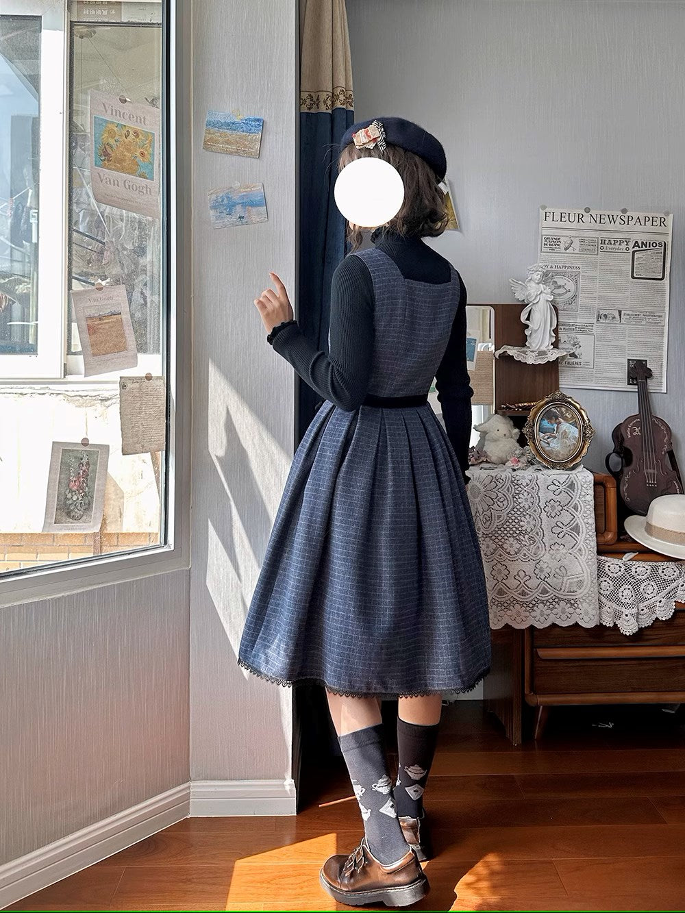 【予約販売】Earl Gray チェックのジャンパースカート