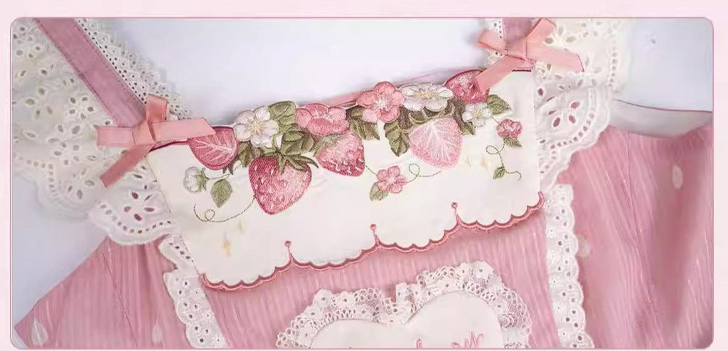 Strawberry Chiffon ジャンパースカート