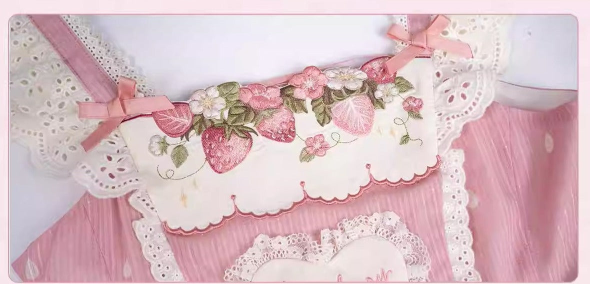 Strawberry Chiffon ジャンパースカート