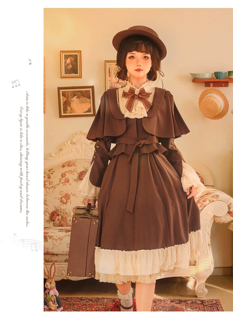 Breeze Aria クラシカルケープ付きワンピース