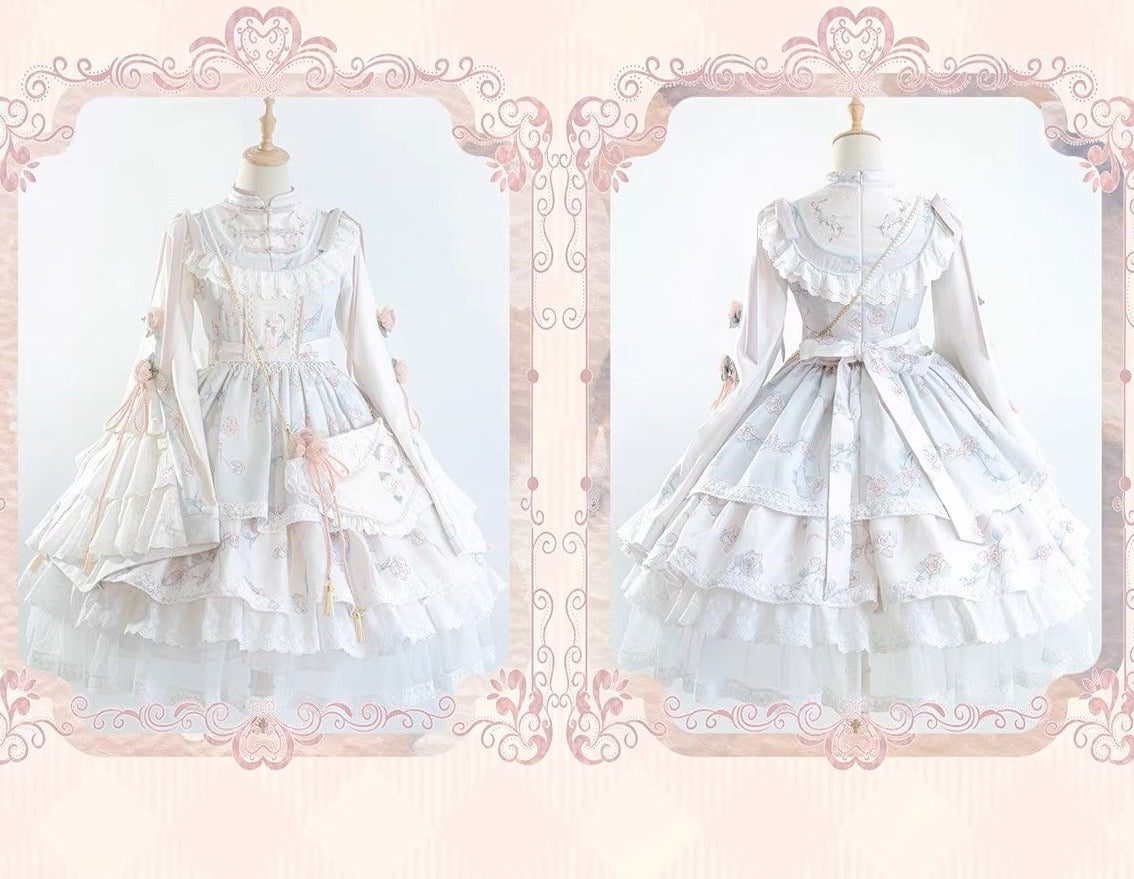 【予約販売】洛神花-春分-長袖マオカラーワンピース