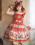 【予約販売】Sweet Kittyレトロフライングスリーブジャンパースカート