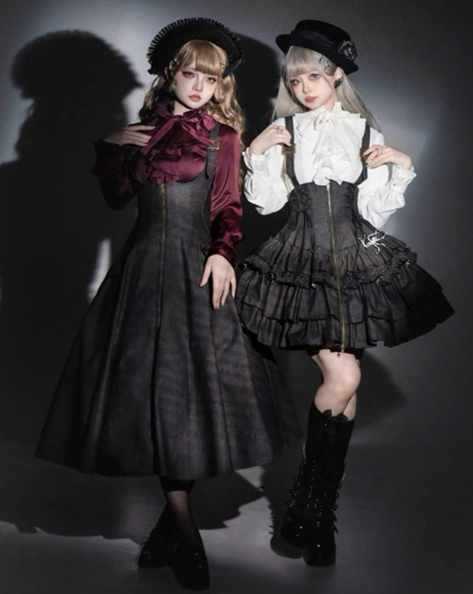 [Pre-orders available until 3/10] Rose Heart Tiered Mini Jumper Skirt