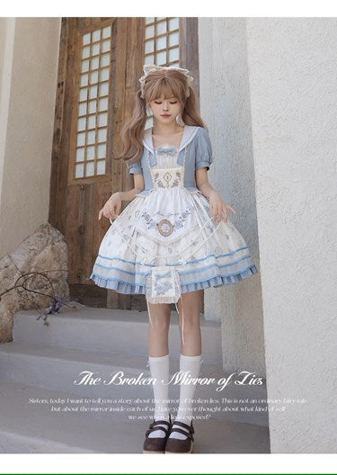 [Pre-orders available until 7/4] The Broken Mirror of Lies Sailor Collar Dress