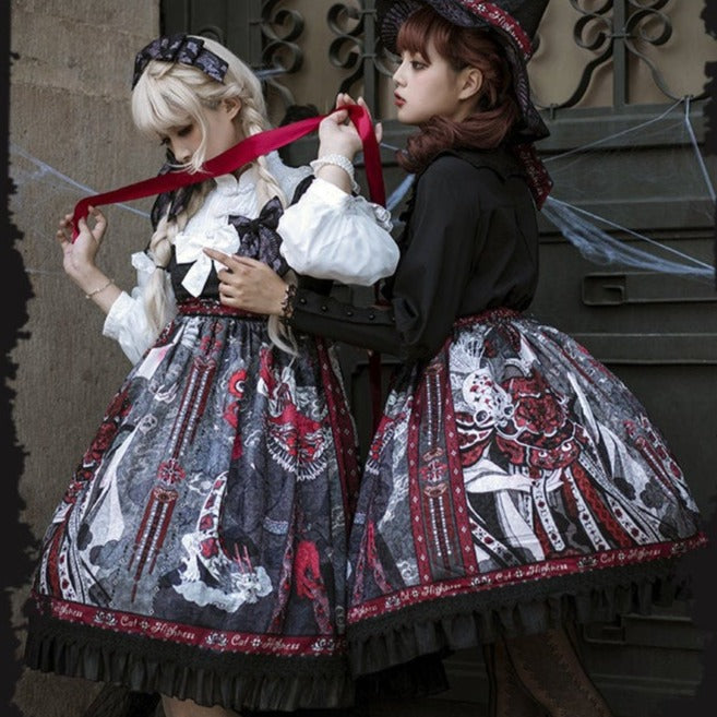 Witch Sister Gothic Lolita Frill Skirt