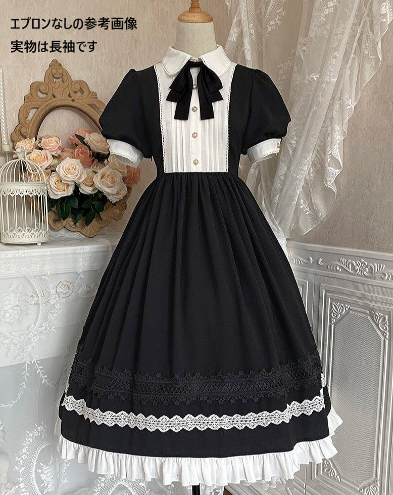 メイド風エプロン付きクラシカル ロリィタ ワンピース