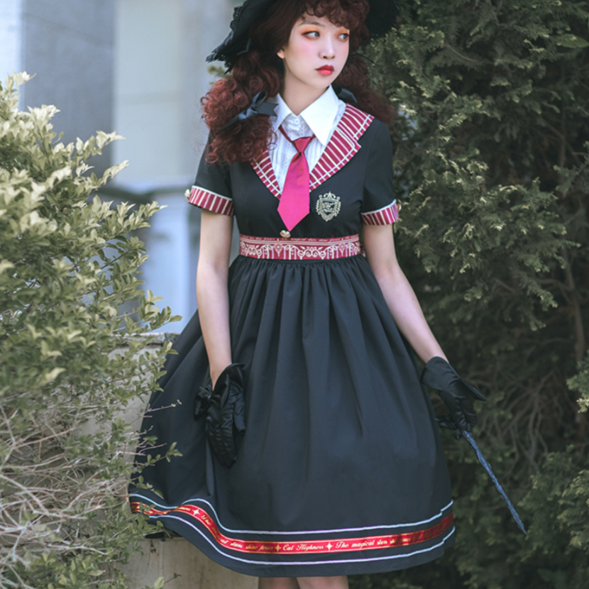 Magical Academy Daily Lolita Dress, Cloak, and Hat Set