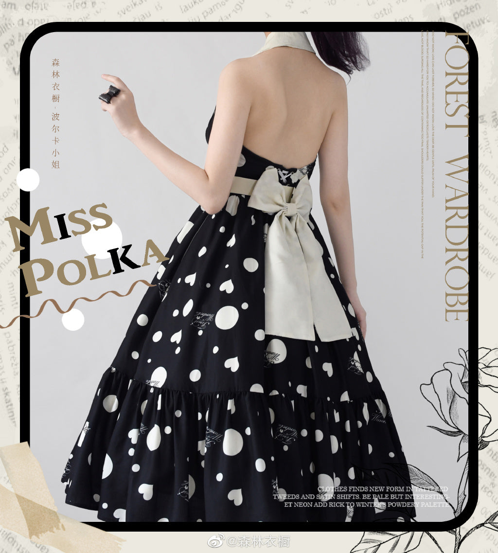 Miss Polka retro 50's polka dot jumper skirt