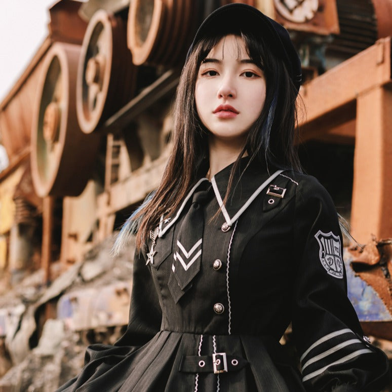 Military Uniform Shawl Cloak Military Lolita Dress