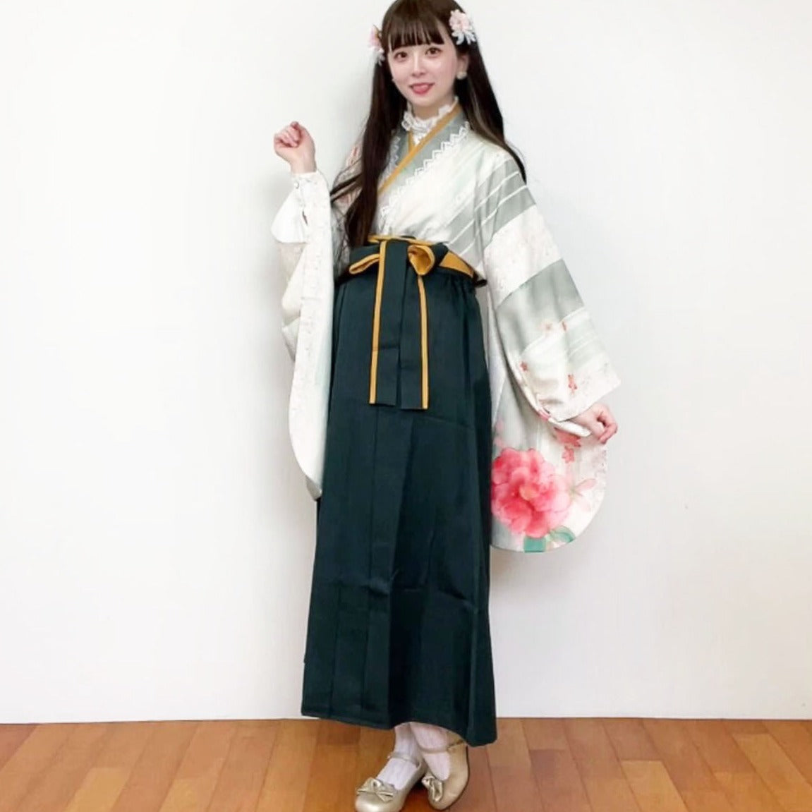 Japanese-style print and lace kimono-style tops [20% off when purchased together]