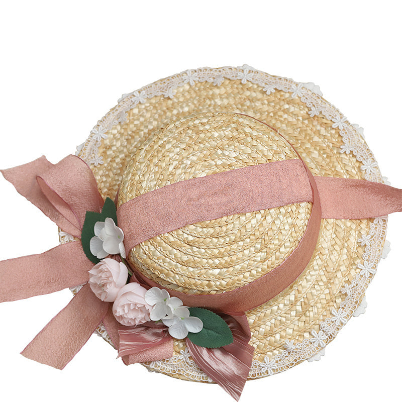 お花とリボンの麦わら帽子 全11色 – ロリータファッション通販RonRon