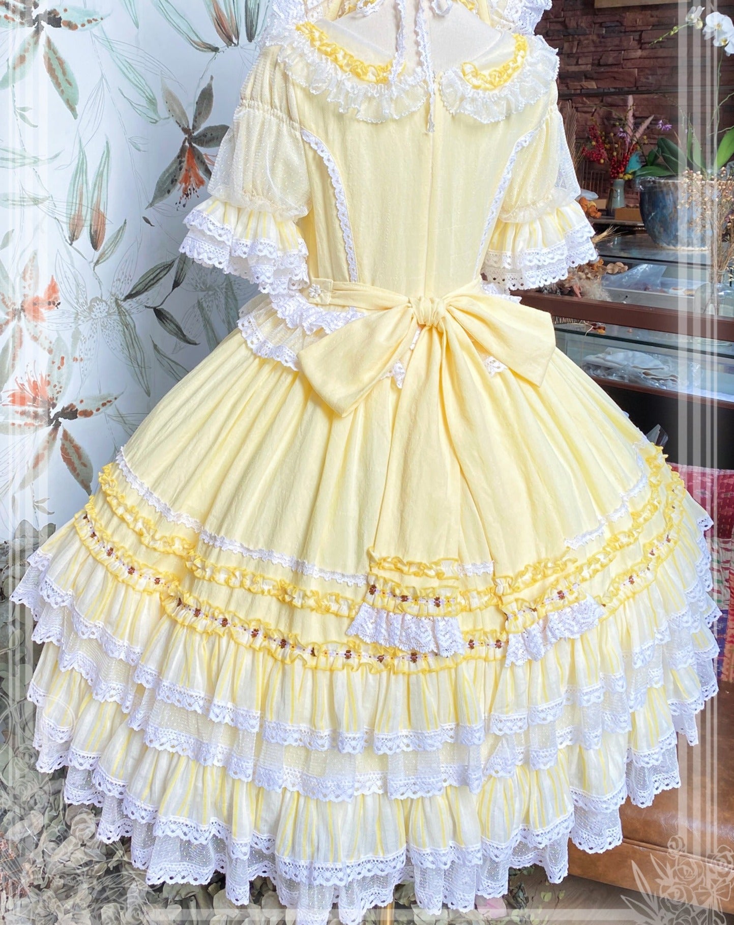 フリルとリボンのストロベリープリンセスドレス 全4色