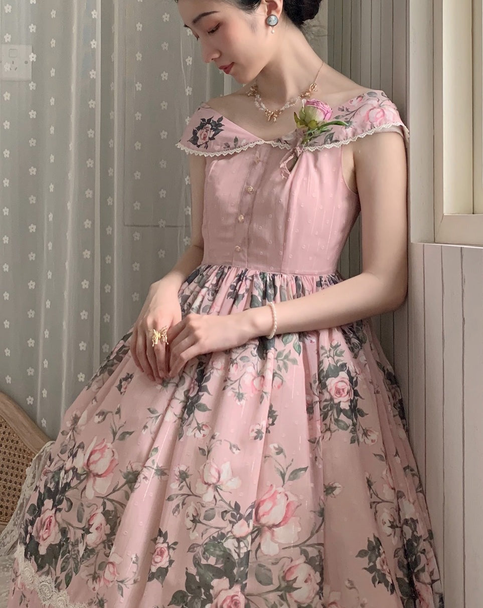 【予約販売】Rose Garden 2WAYデザインネック クラロリ ジャンパースカート