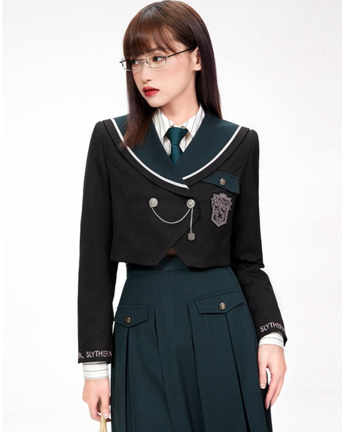 Hogwarts School of Witchcraft and Wizardry Double Button Short Sailor Jacket
