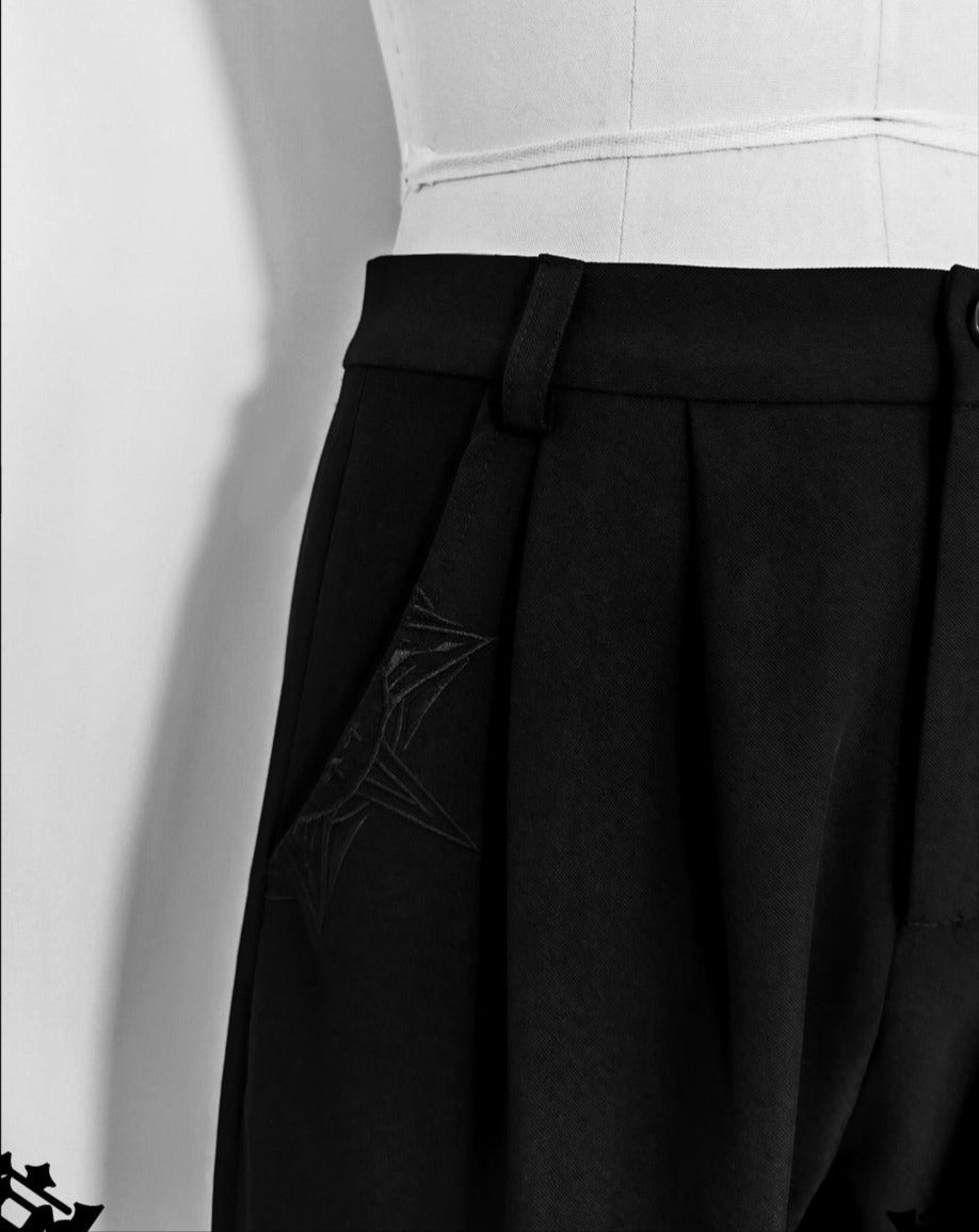 [Pre-order] Black Knight Prince embroidered pants