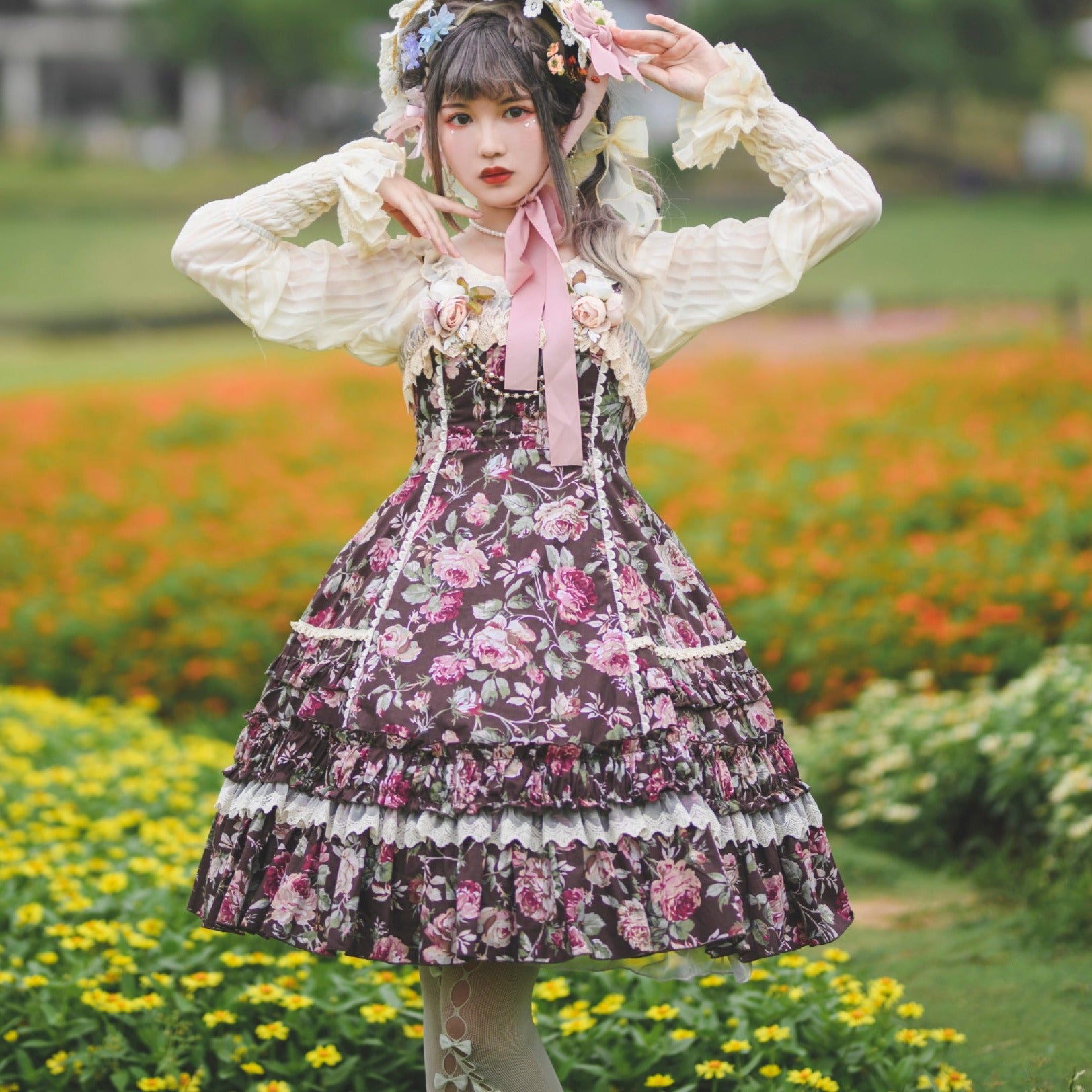 Lolita ジャンパースカート ゆめかわいい ノースリーブ レディース JSK ...