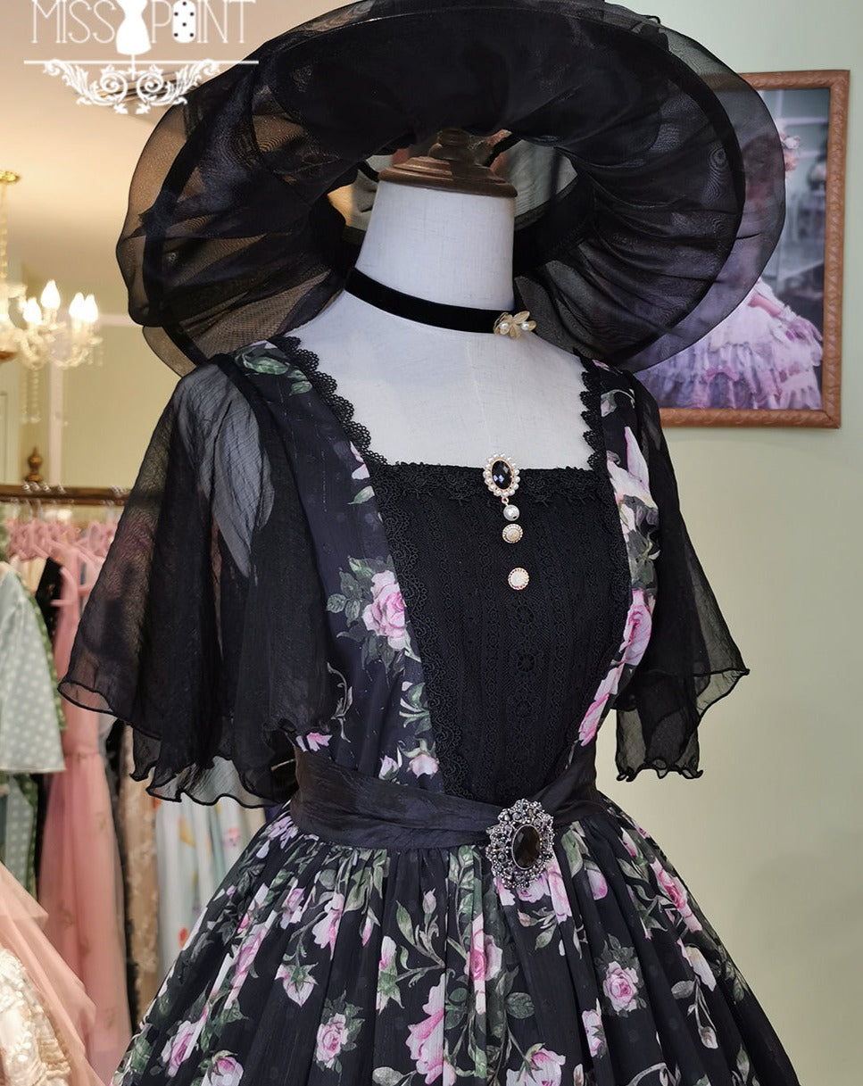 【予約販売】Rose Garden フライングスリーブ クラロリ ワンピース